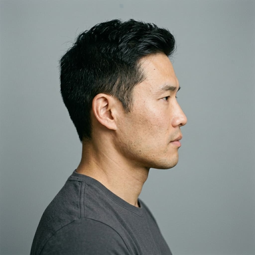 David Kim (AI-generated example portrait): Side