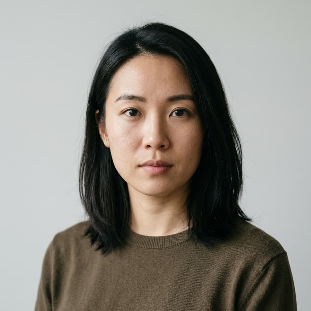 Sarah Chen (AI-generated example portrait): Front