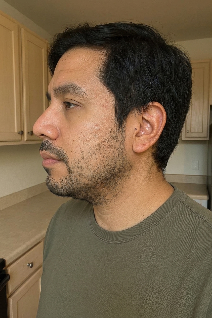 Diego Morales (AI-generated example portrait) — Side