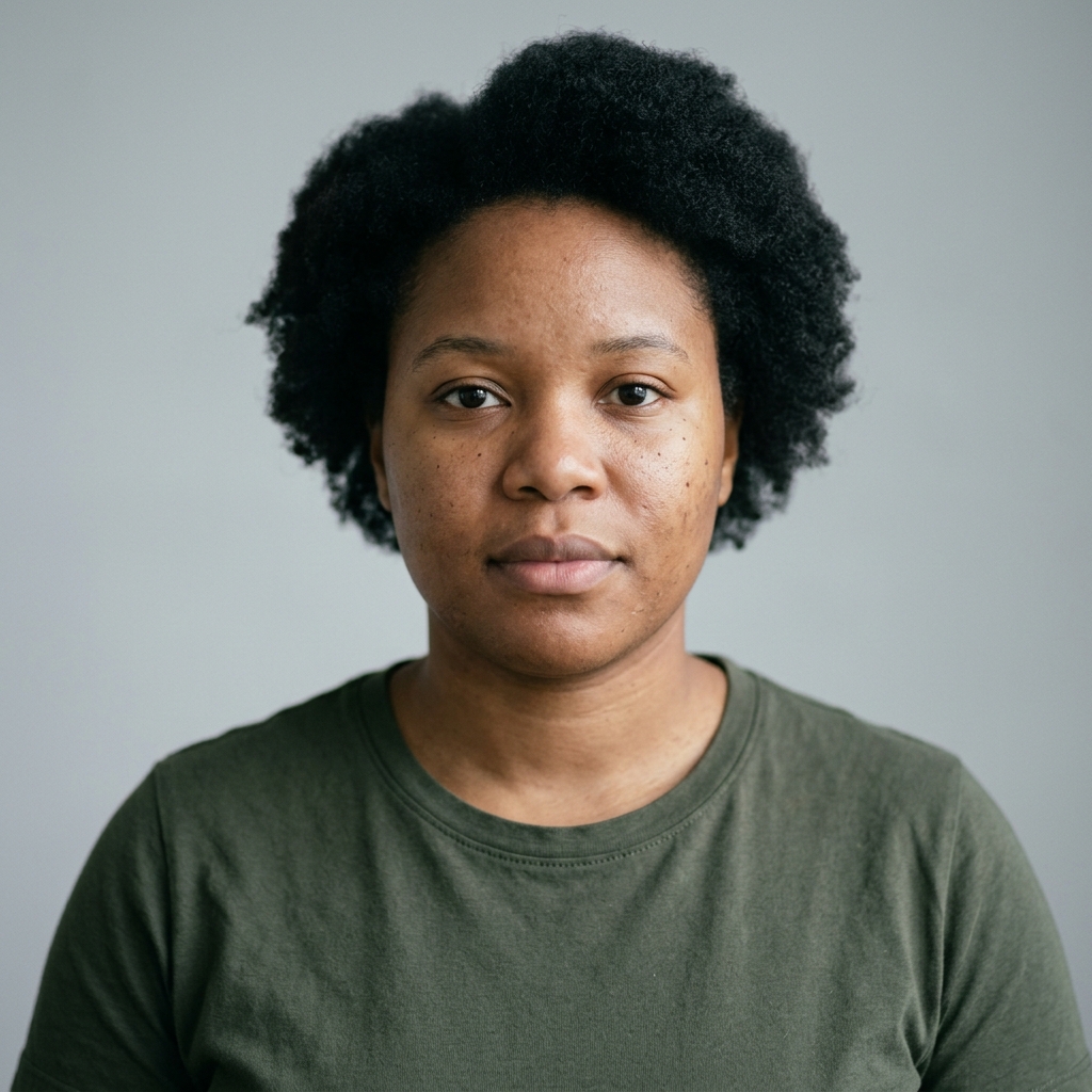 Rebecca Adams (AI-generated example portrait) — Front