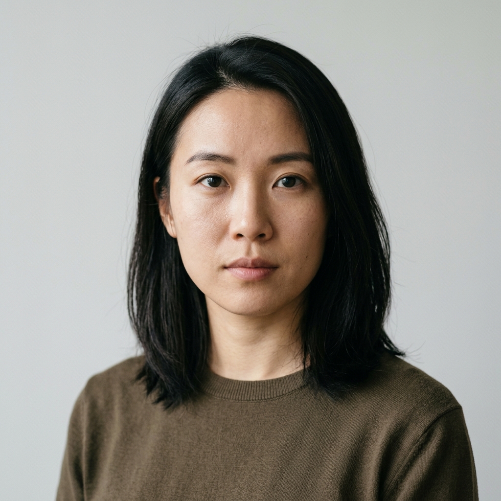 Sarah Chen (AI-generated example portrait) — Front